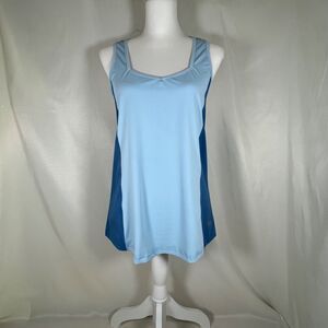 Crowned Athletics Blue Colorblock Tank Top Performance Women Size Small
